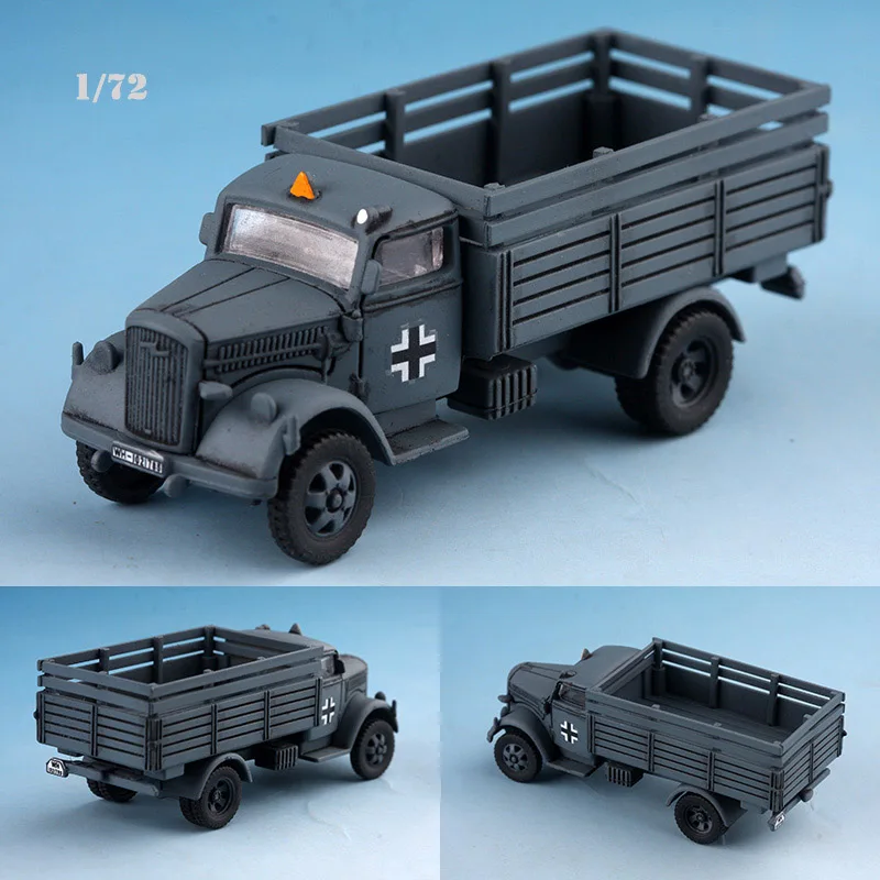 Camión de transporte alemán Opel a escala 1/72, adornos de modelos terminados