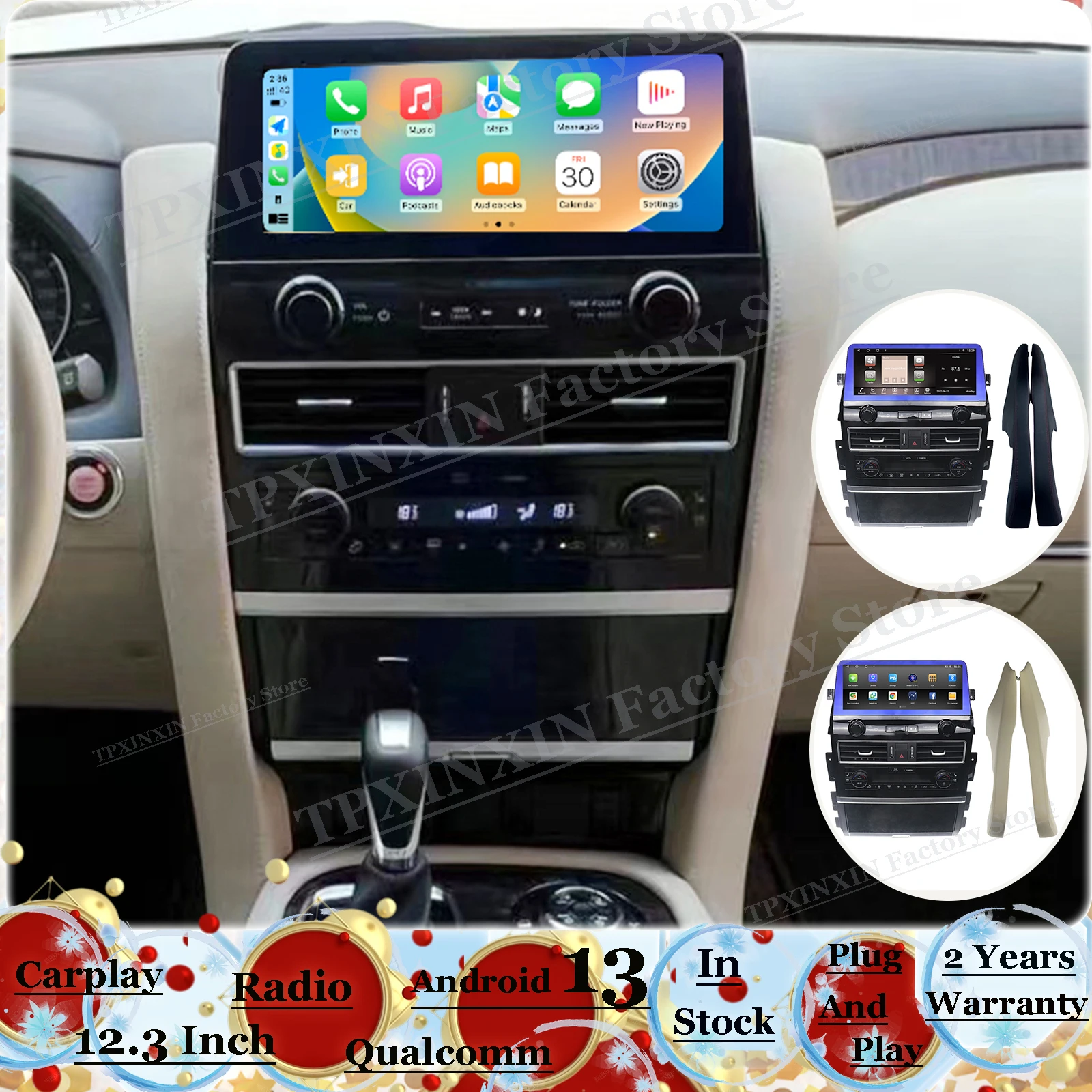 12.3 Inch Android Auto Multimedia For Nissan Patrol Y62 Amada For Infiniti QX80 QX56 GPS Navigation Car Radio Stereo Head Unit