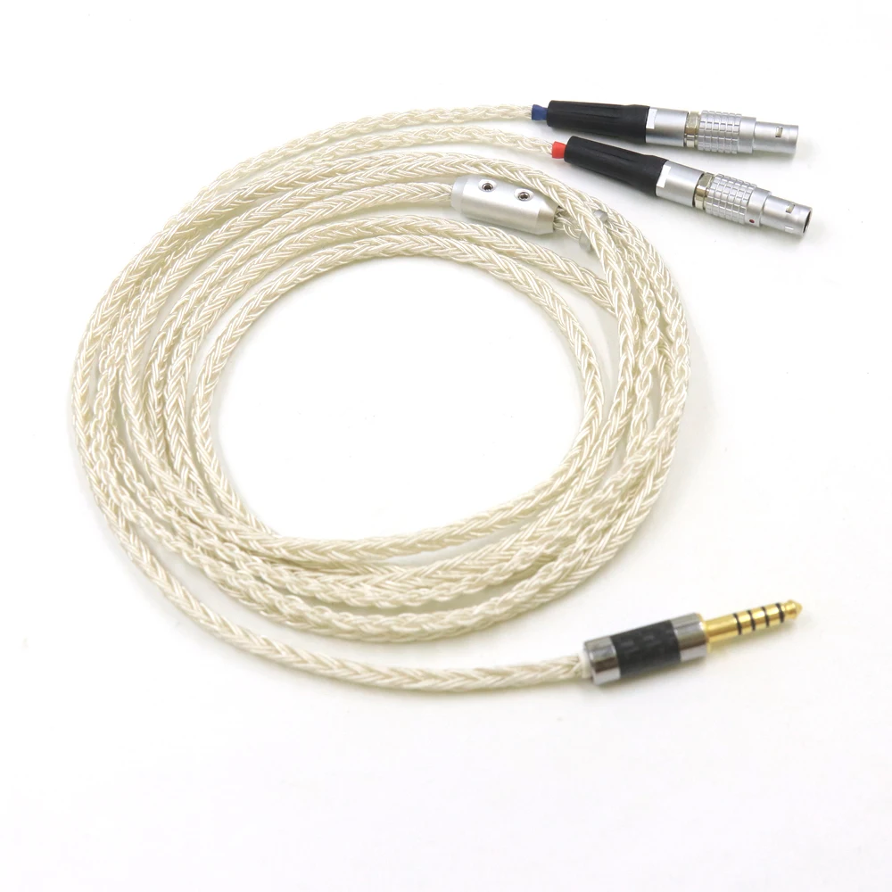 New 16 Core Silver Plated 2.5 4.4 6.5mm/4pin XLR For Focal Utopia ELEAR Upgrade Headphone Cable