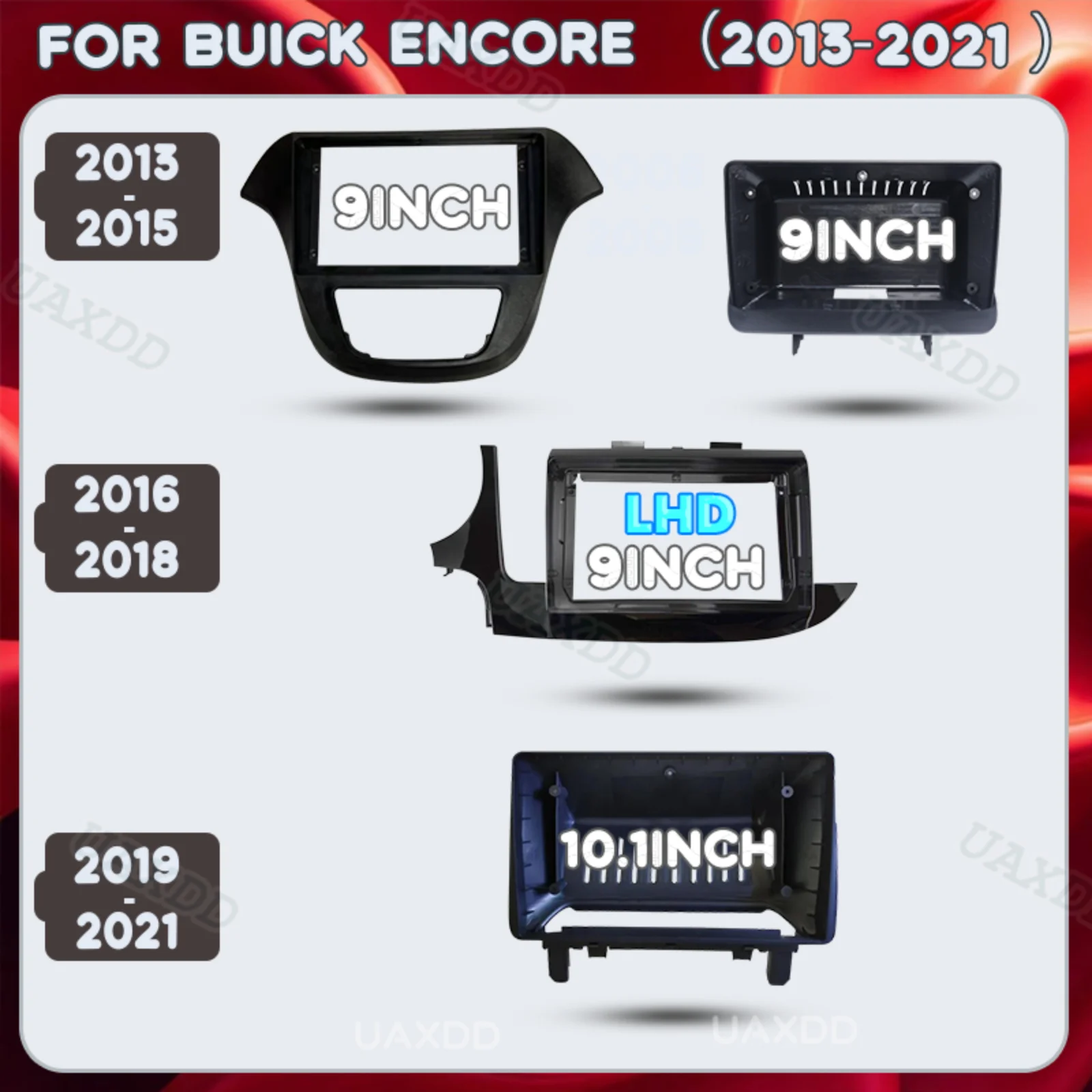 Automotive Center Console Fascia Car Kit Panel For Buick ENCORE 2013‑2021 2 Din Plastic Accessories Frame Dashboard Interior CD
