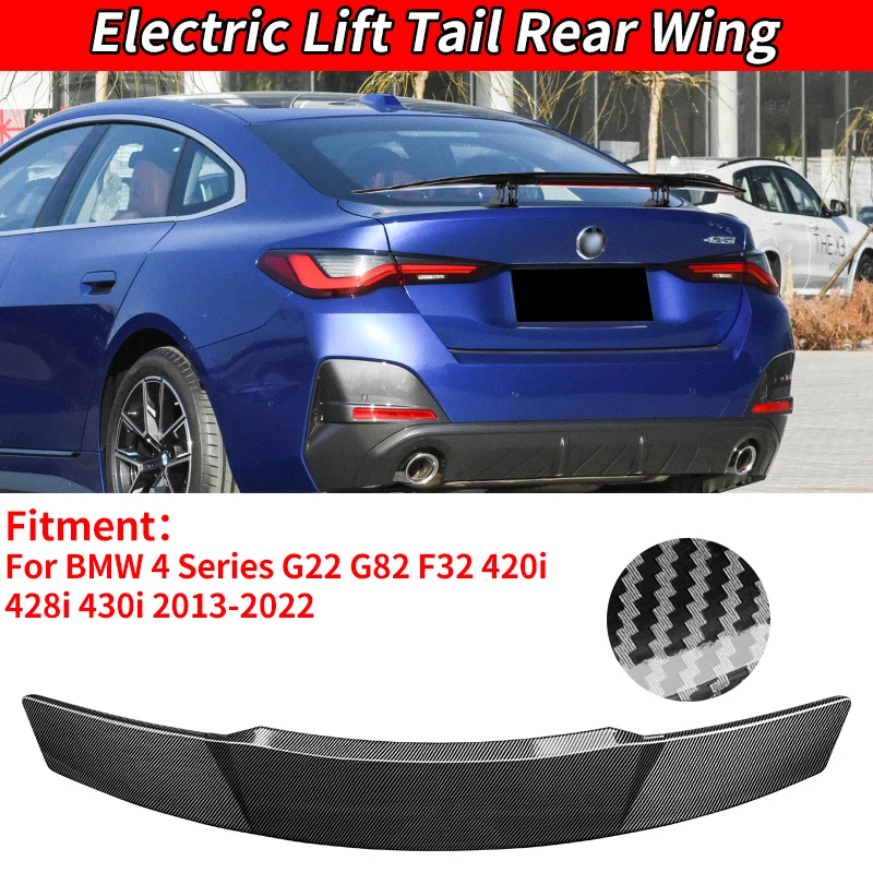 For BMW 4 Series G22 G82 F32 420i 428i 430i 2013-2022 Car  Rear Spoiler Wing Trunk Tail Lift Remote Control Modification