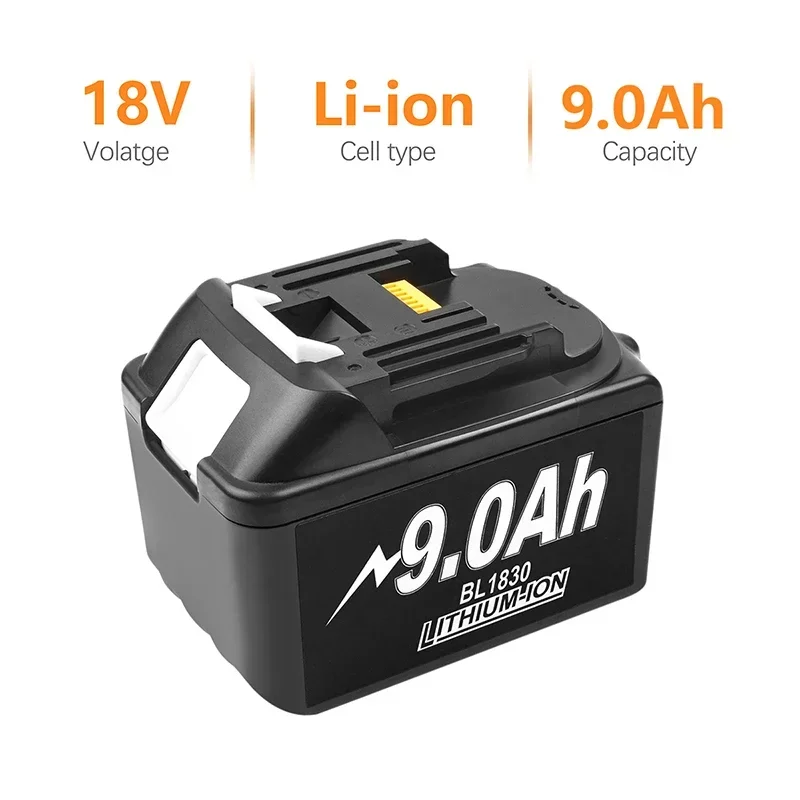 3.0/4.0/6.0/9.0 Ah Lithium ion Rechargeable Replacement for Makita 18V Battery BL1850 BL1830 BL1860 LXT400 Cordless Drills L50