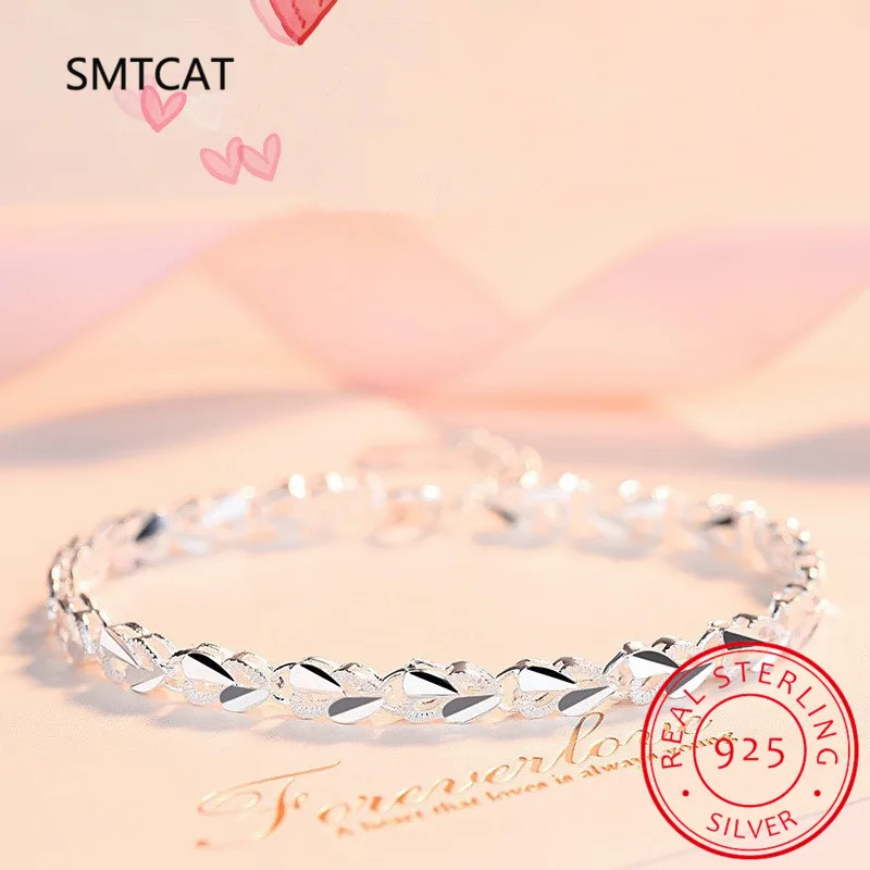 S925 Sterling Silver Korean Edition Trendy Simple and Personalized Creative XO Bracelet Temperament Bracelets Classic Jewelry