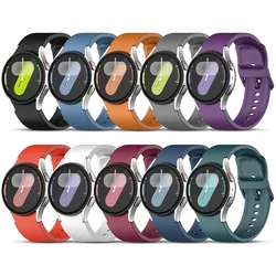 Silicone Straps For Samsung Galaxy Watch 7 FE 6 5/Pro 4 44mm 40mm 45mm sport band 20mm No gap Bracelet Galaxy Watch 6-4 classic