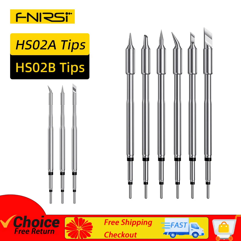 FNIRSI HS02 Series High Quality Replace Tip for HS03 Soldering iron Accessories HS-02A T245 Welding Tools HS02B C210 Tips