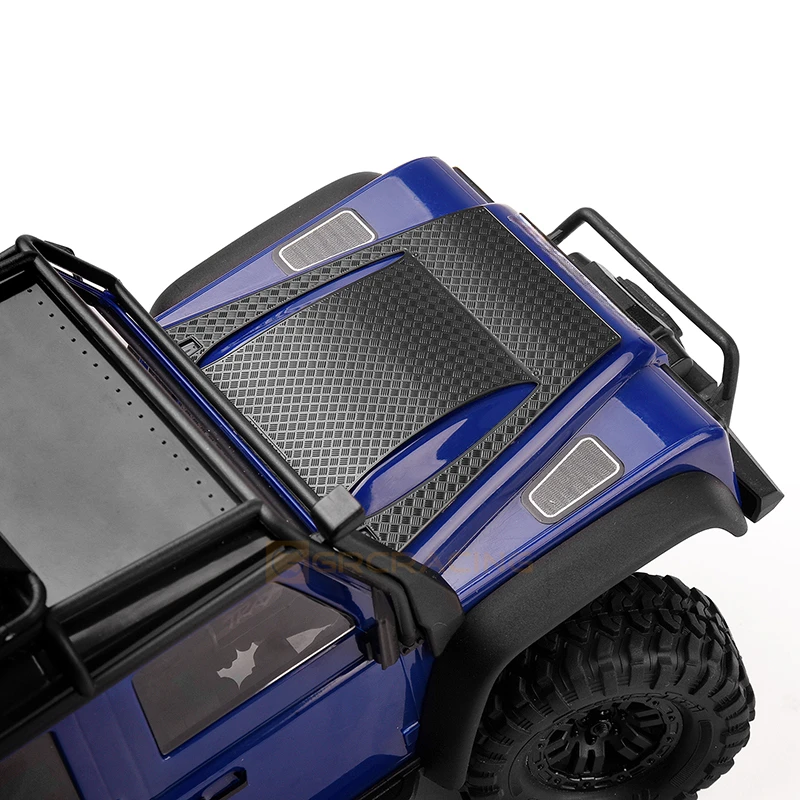 แผ่นตกแต่งฝาครอบโลหะกันลื่นสำหรับรถไต่1/18 RC Traxxas ชิ้นส่วนอัพเกรดแผ่นป้องกัน TRX-4M