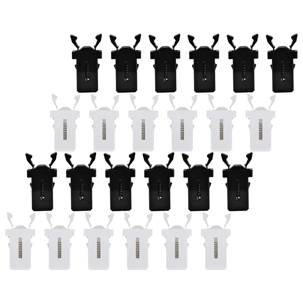 24pcs Universal Trash Can Press on Fastener Black White Latches for Replacement Odor Prevention Plastic Kitchen