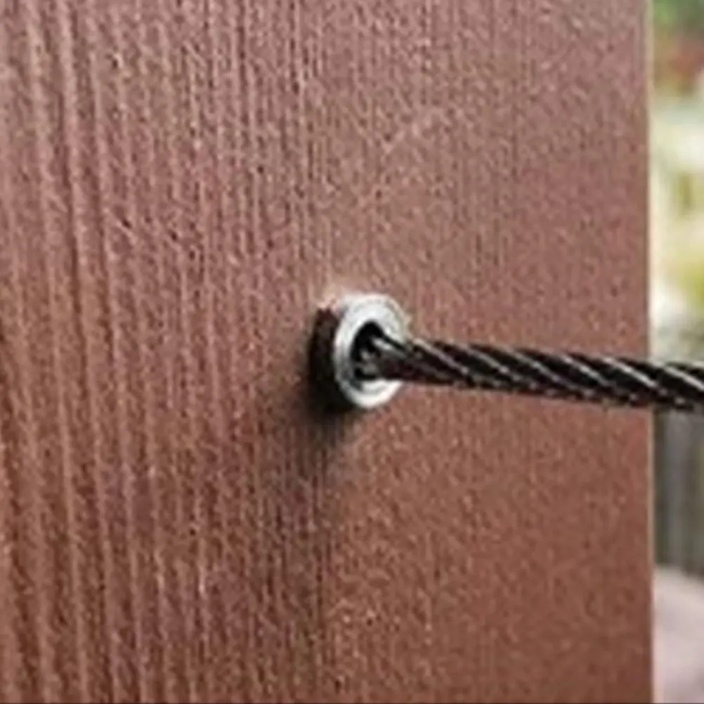 

10 шт. защитных чехлов из нержавеющей стали для тросов, для ограждений, перил, деревянных столбов, для самостоятельной установки