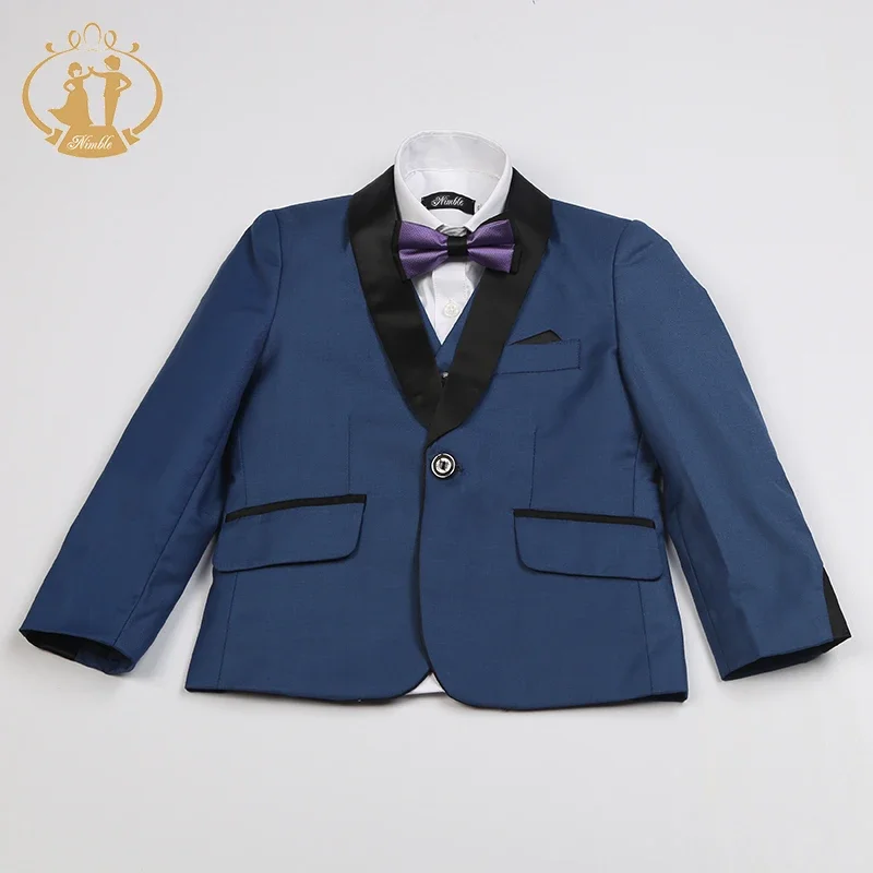 Blue Suit for Boy Costume Enfant Garcon Mariage Kids Wedding Suit Blazer Boys Suits for Weddings Boys Tuxedo Suits Formal