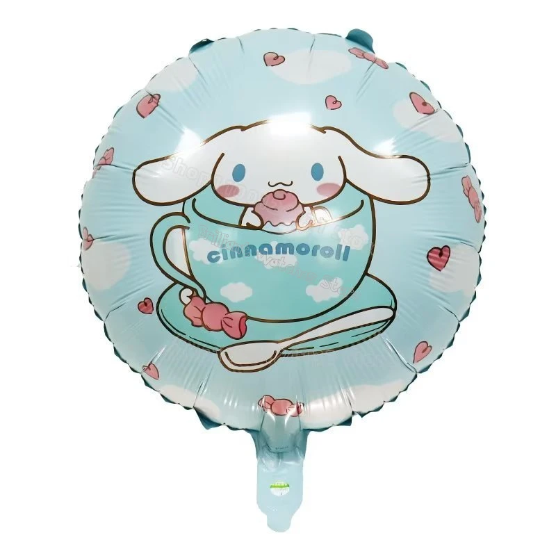 Cinnamoroll Birthday Decoration Party Tableware Decorations Backdrop Banner Poster Number Balloon Set Candy Box Cake Topper Gift