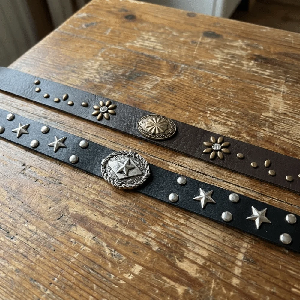 Leather Boho Cap Bands Belt Decoration Handmade Panama Hatband Adjustable Western cowboy Accessories Hat Belts For Cowgirl Hat