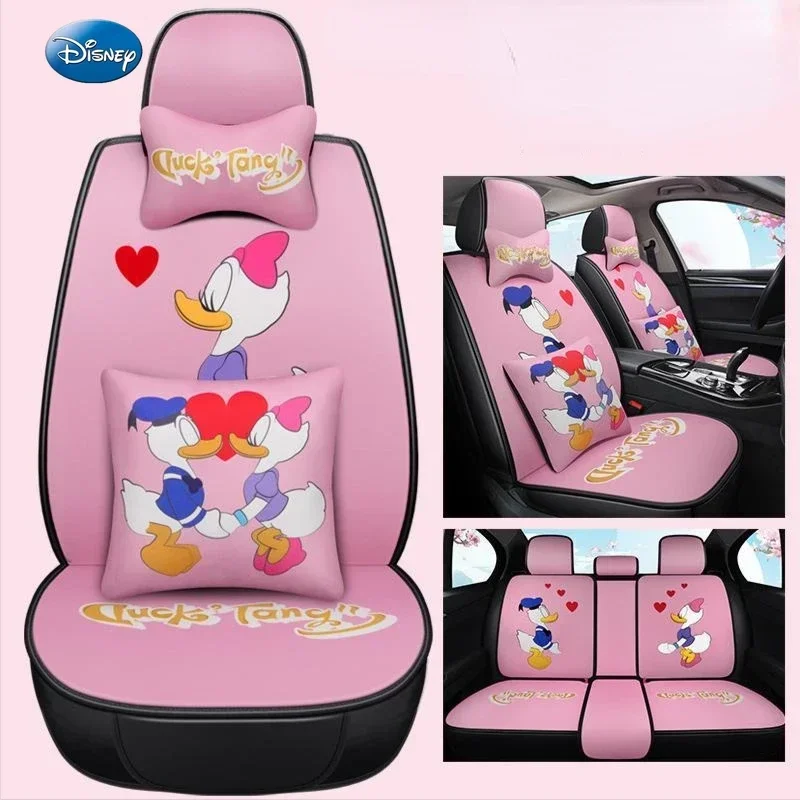 

Disney Car Interiors Cartoon Cushion Stitched Seat Cover Fully Surrounded All Seasons Cute Car Decorative Seat Cover