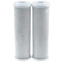 ATWFS 2pcs Universal Water Filter Activated Carbon Cartridge Filter, 10 Inch CTO Block Carbon Filter Water Purification System 2