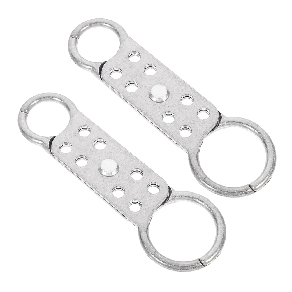 

2pcs DoubleEnd AluminumHasp TagSafety 8Holes Padlock CabinetRow Clasp HomeStorage CollectionTools