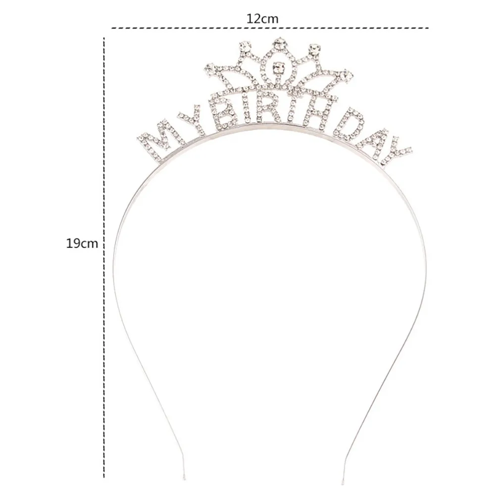 My Birthday Tiara Crown Headband for Women Girls Sweet 13th 16th 18th 21st Birthday Party Decoration Supplies Favor Gifts