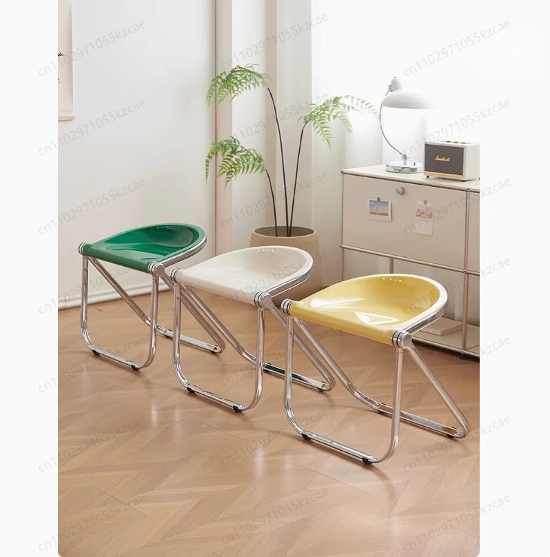 

Складной акриловый табурет в средневековом стиле — прозрачный, креативный дизайн, может использоваться как маленький приставной столик, современный декор для дома