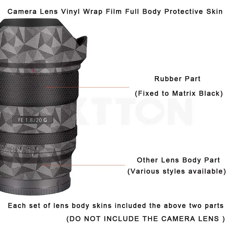 20 1.8 Anti-Scratch Camera Lens Sticker Coat 3M Vinyl Wrap Protective Film Body Protector Skin Cover for Sony FE 20mm F1.8 GM