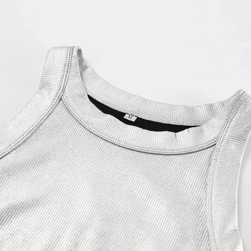 섹시한 여성용 탱크탑 오프숄더 O넥 솔리드 리브드 니트 패션 엘레강트 베이직 캐미솔 신축성 있는 민소매 셔츠 신상품