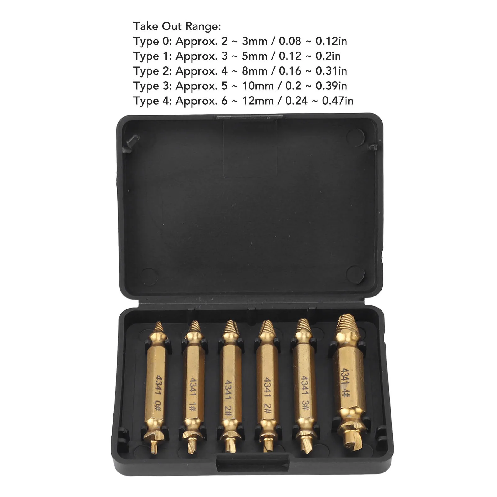 Damaged Screw Extractor Set Broken Stripped Remover Screws Removal Tool HSS Nuts Bolts Drill Bit Tools