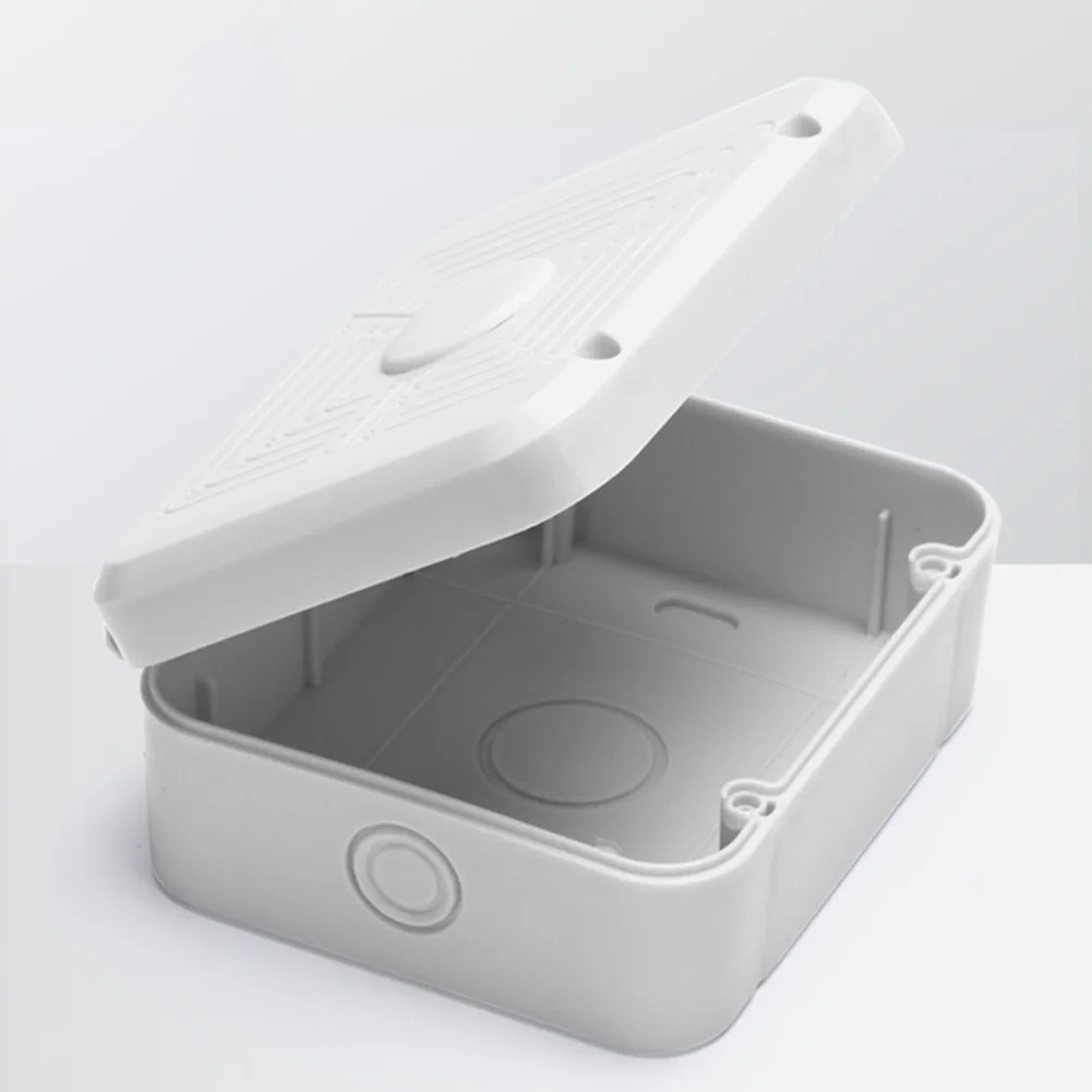 Scatola di giunzione impermeabile per telecamera CCTV Scatola per cavi video Scatola per cavi di alimentazione Scatola di protezione per telecamera elettronica esterna Bianca