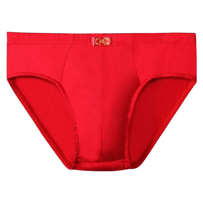 Boxers rojos de algodón de 3 piezas, piel cálida y sensible en invierno