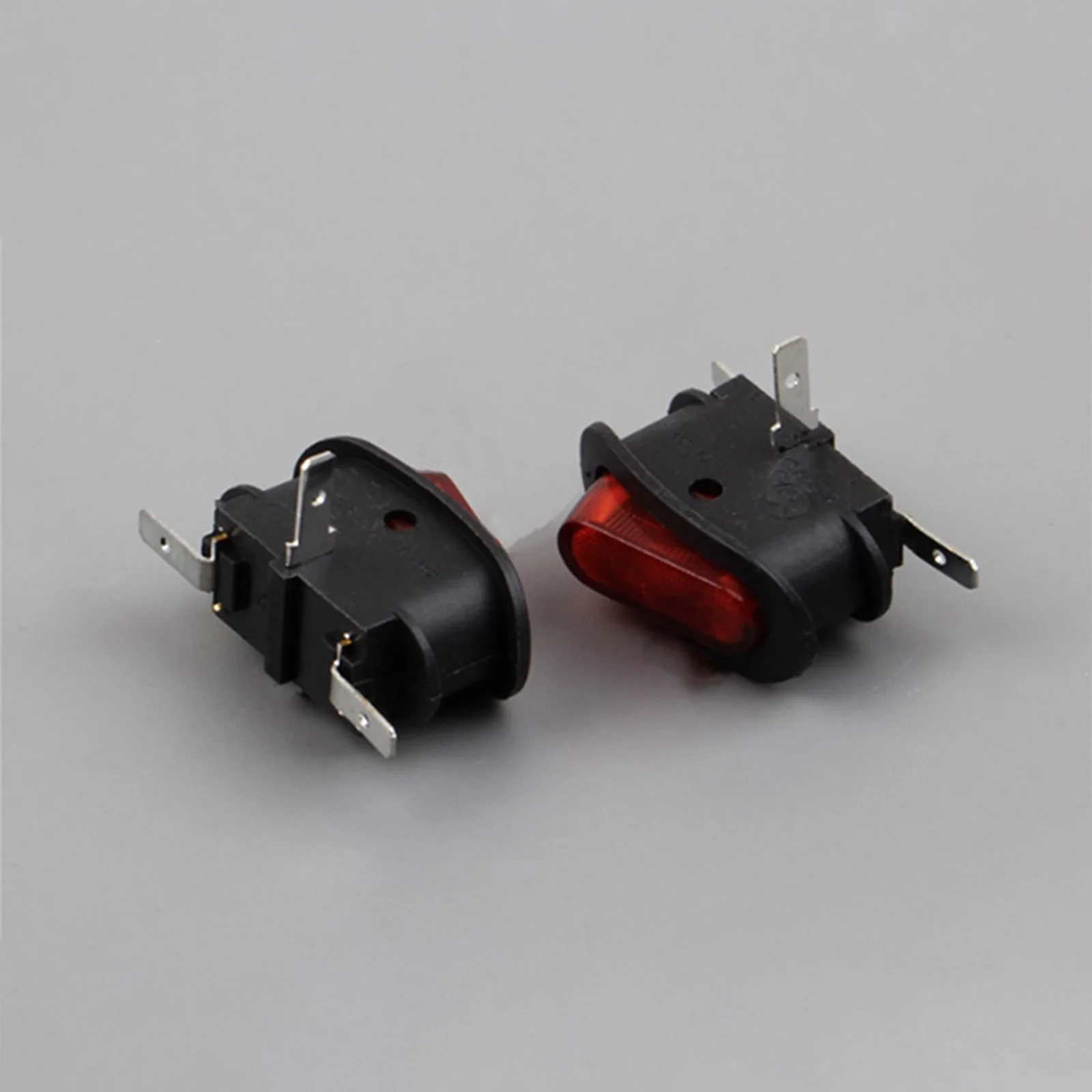 2pcs High Quality Copper Plug Boat-shaped Switch 3-Pin 2-Position Rocker Switch KCD1-304 Non-Illuminated Oval Shape Controller