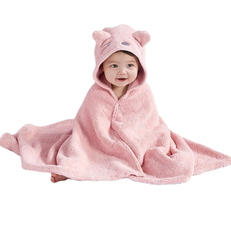 

Yy Baby's Bath Towel Children's Bathrobes Wrap Towel Baby Hoodie Cloak Bath Towel