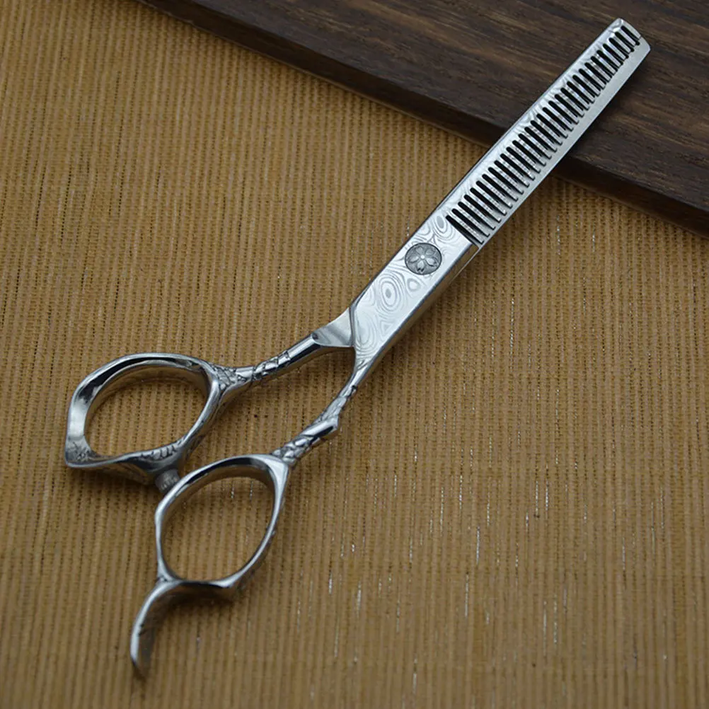 

Professional Hair Scissors 17Cm Stainless Steel Two-Sided Haircut Tool For Salon Home Use Thinning Trimming Shears