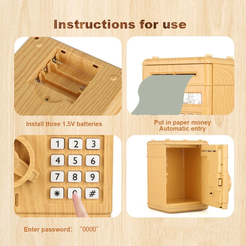

Мини-копилка с защитой от пароля MOU для/безопасной игрушечной банки без батареи с удобным извлечением