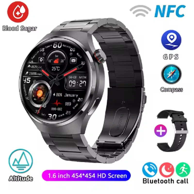 

Black Watch For Samsung Galaxy A22 5G Smart Watch Men AMOLED HD Screen Bluetooth Call NFC Health GPS Sport Smartwatch Women 2024