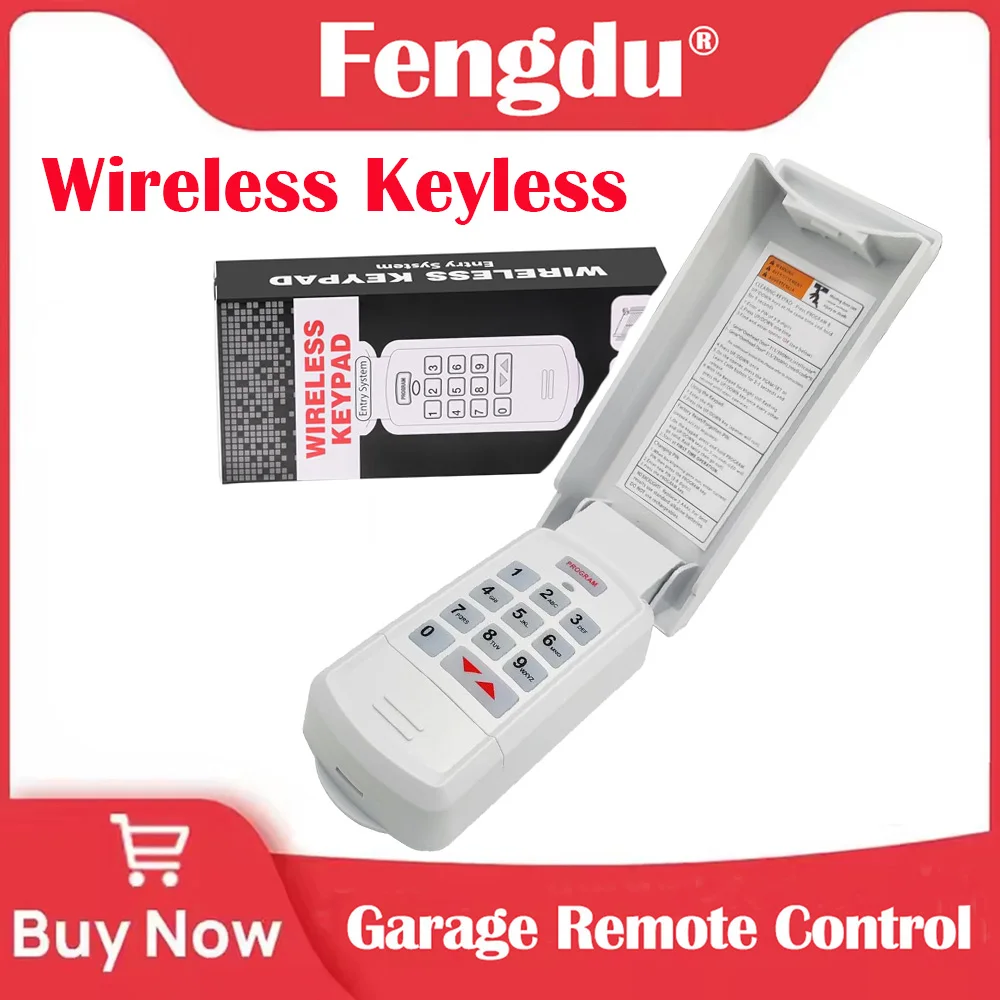 

Garage Door Opener Wireless Keyless Keypad Backlit Overhead Intelli Code Openers Entry Keyboard 37332R GK-BX/R