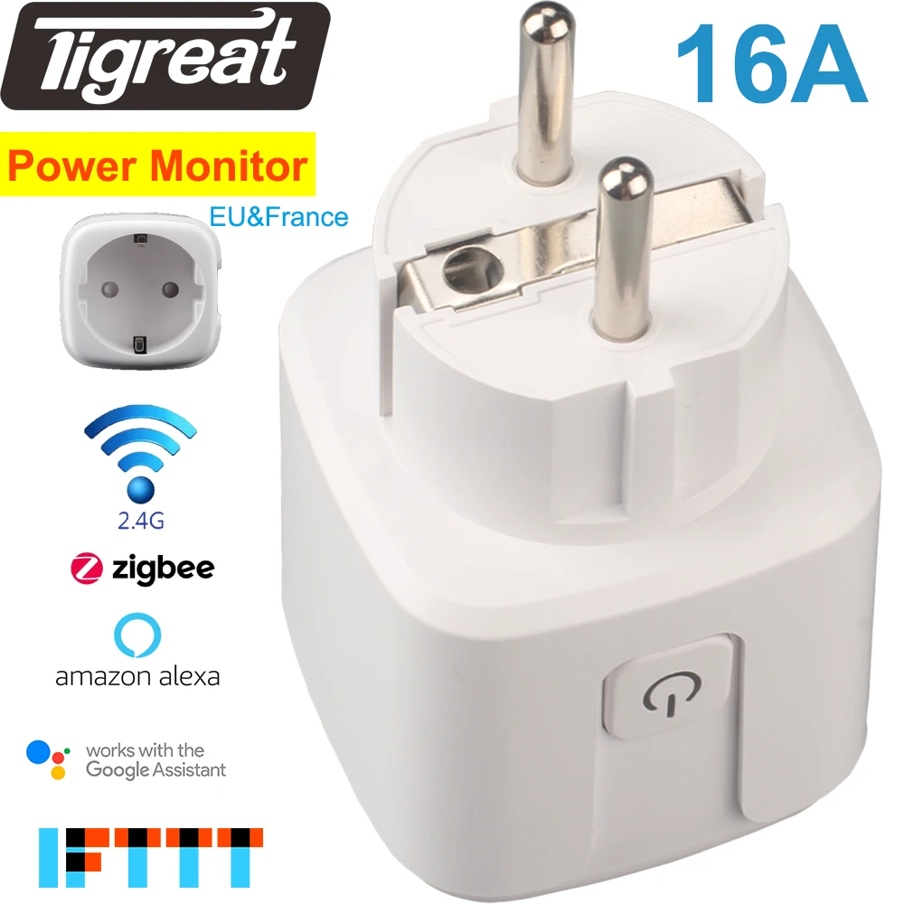 Tigreat Smart Plug EU Wifi Zigbee 16A Socket Timer Remote Control Wireless Power Socket for Tuya APP Alexa Google Home outlet