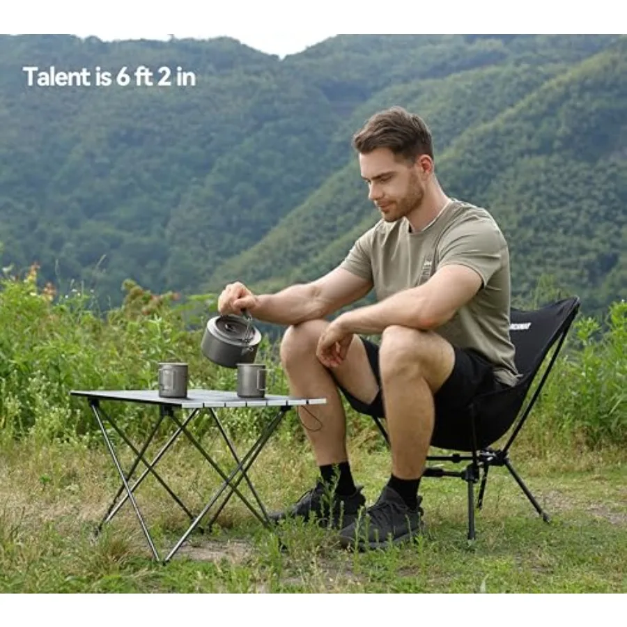 Lightweight Folding Camping Chair, Portable Foldable Compact for Outdoor Camp, Travel, Beach, Picnic, Festival, Hiking, Backpac - Detail 1