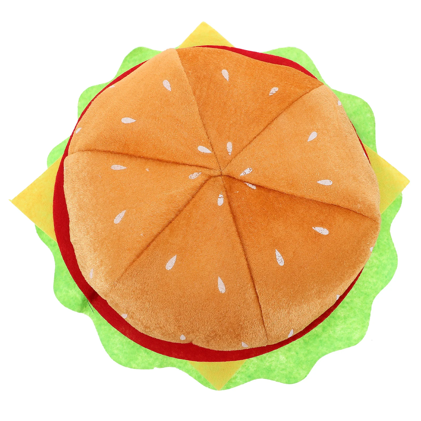 

Funny Hamburger Hat Cartoon Burger Headgear Decorative Party Hat Prop For Festival Cosplay Costume Adult Beret Supple Caps