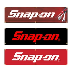 60X240cm Snap on Tools Banner Car Flag Polyester Printed Garage or Outdoor Decoration Tapestry