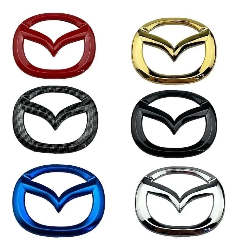 1pc ABS Car Steering Wheel Center Emblem Sticker For Mazda MX-5 2 5 3 6 CX-8 CX-3 CX-5 CX-7 MS RX-8 Axela 8 Interior Decoration