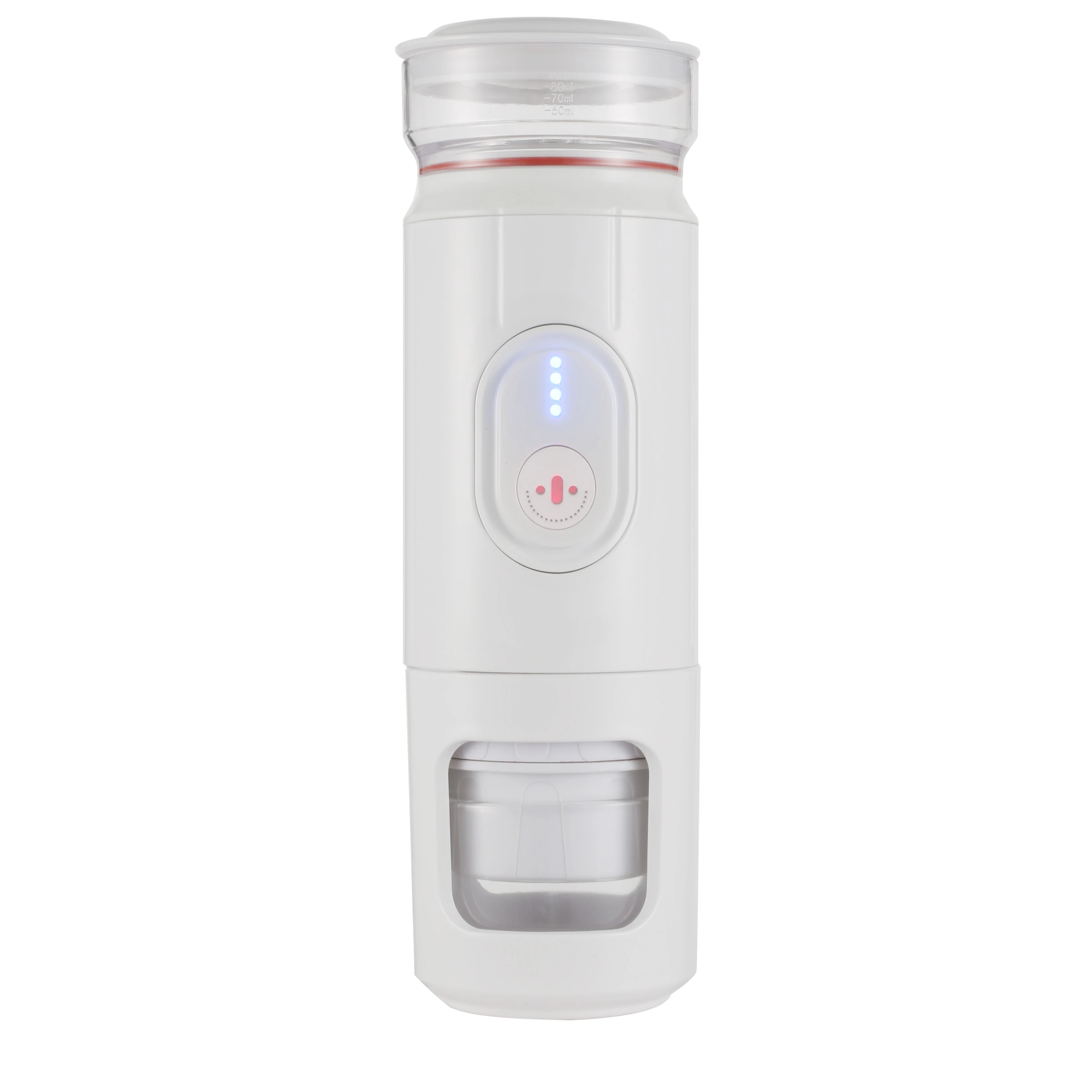 Portable Battery-Powered Semi-Automatic Espresso Machine with Hot Water System and Plastic Housing for Office and Outdoor Use
