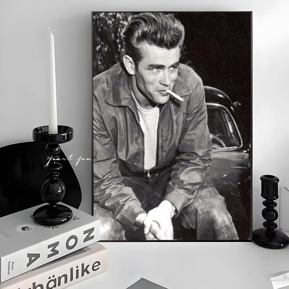 James Dean Actor Poster Whitepaper Poster Vintage Room Bar Cafe Decor Vintage Decorative Painting