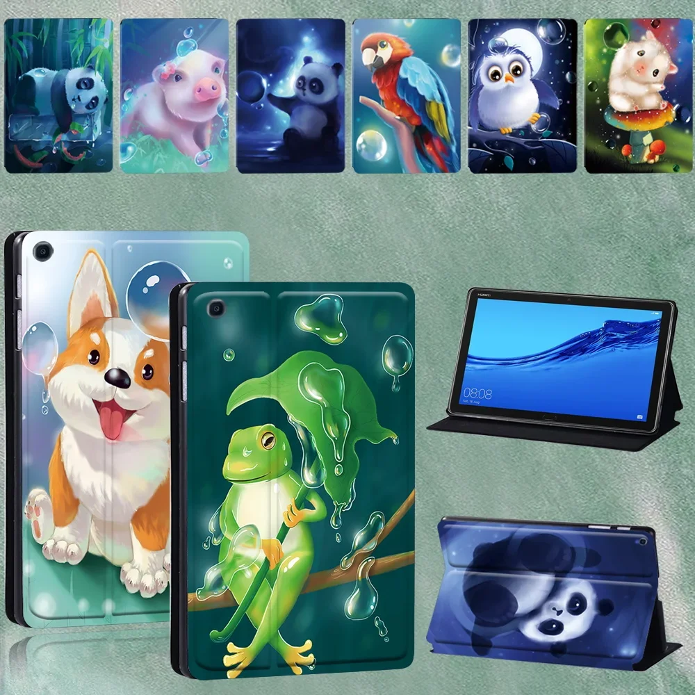 

Tablet Case for Huawei MediaPad M5 10.8"/MediaPad M5 Lite 10.1 Inch Dust-proof Animal Series Cute Pattern + Free Stylus