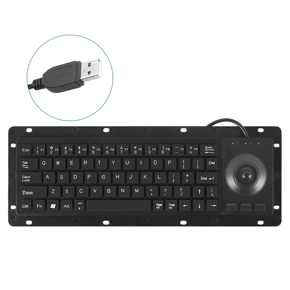 

Industrial USB Trackball Board Keyboards with Touchpad and High Durability Trackpad for Medicals and Security Systems