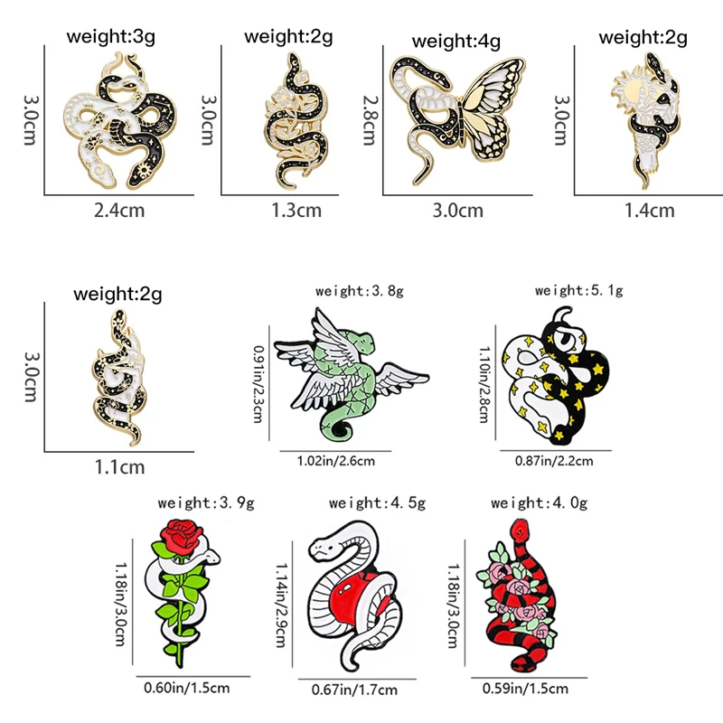 Creative Trendy Cartoon Flowers Snake Oil Drop Lapel Brooch Badge Pin Denim Bag Gift Men Women Fashion Jewelry Accessories