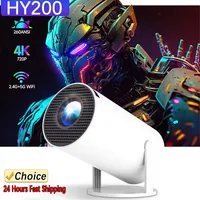 Nuevo Proyector Portátil HY200 en Oferta, 2026, 4K Ultra HD, 300ANSI, Android 11, BT54, Enfoque Electrónico, Altavoz Integrado, Cine en Casa