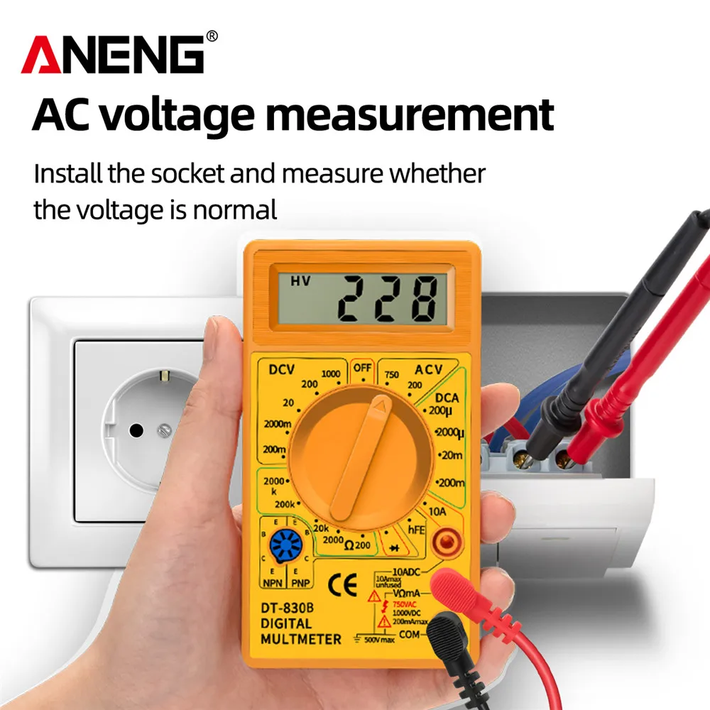 ANENG DT830B Multimetro Tester palmare multimetri digitali multimetri professionali Multimetro Ohm Maltimeter Tools