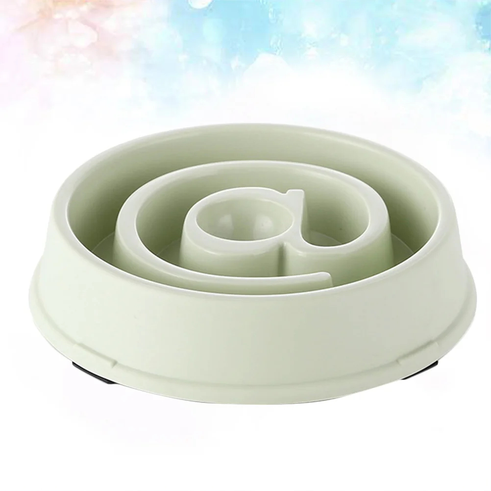 

Round Slow Eating Bowl Durable Food Dish Non-slip Pet Slow Eating Feeder Simple Food Bowl for Pet Cat Dog Puppy (Dark Green)