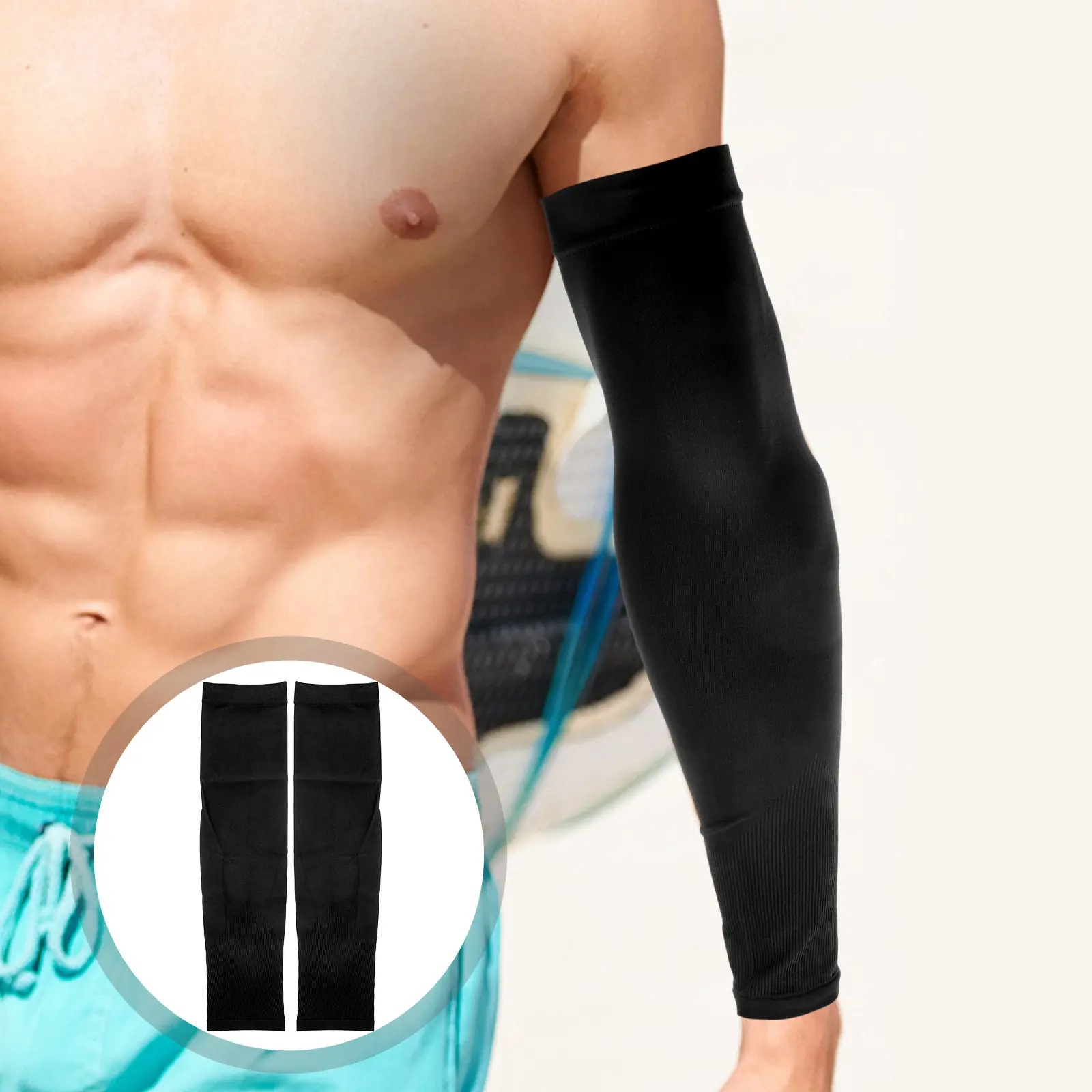 

1Pair Uv Protection Sun Sleeves Breathable Arm Sleeve Summer Sports Cooling Sleeve for Running Cycling Fishing Outdoor