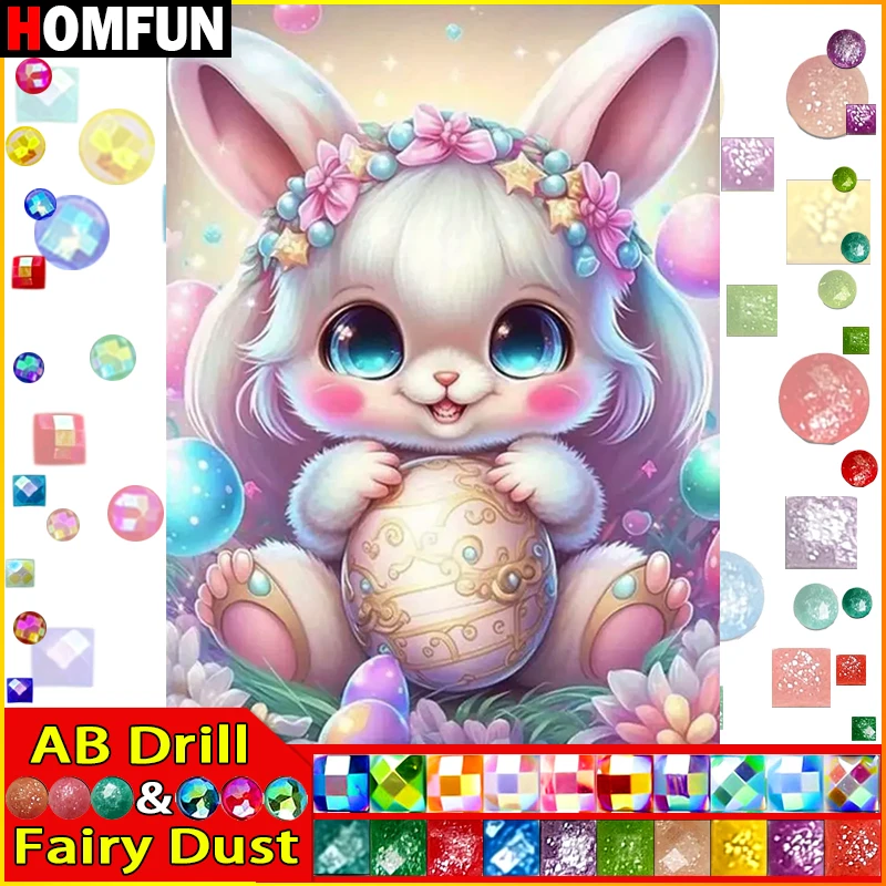 HOMFUN Fairy Dust AB Art 5D Diy Diamond Painting 