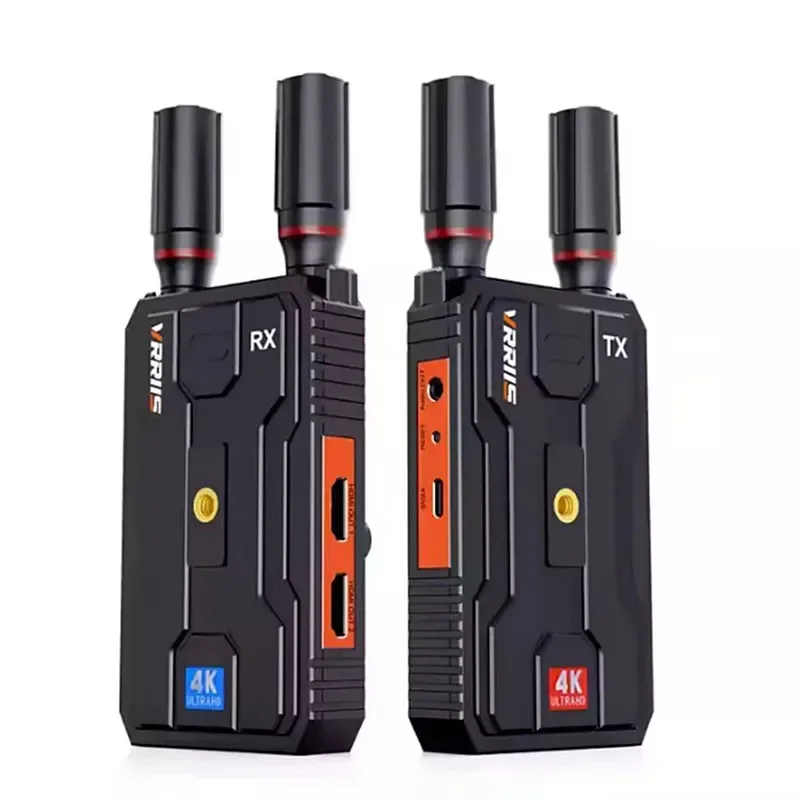 4K Wireless Dual 200M Video HDMI-compatible Transmitter and  Receiver Extender Kit  Plug and Play for Switcher DSLR Camera PC