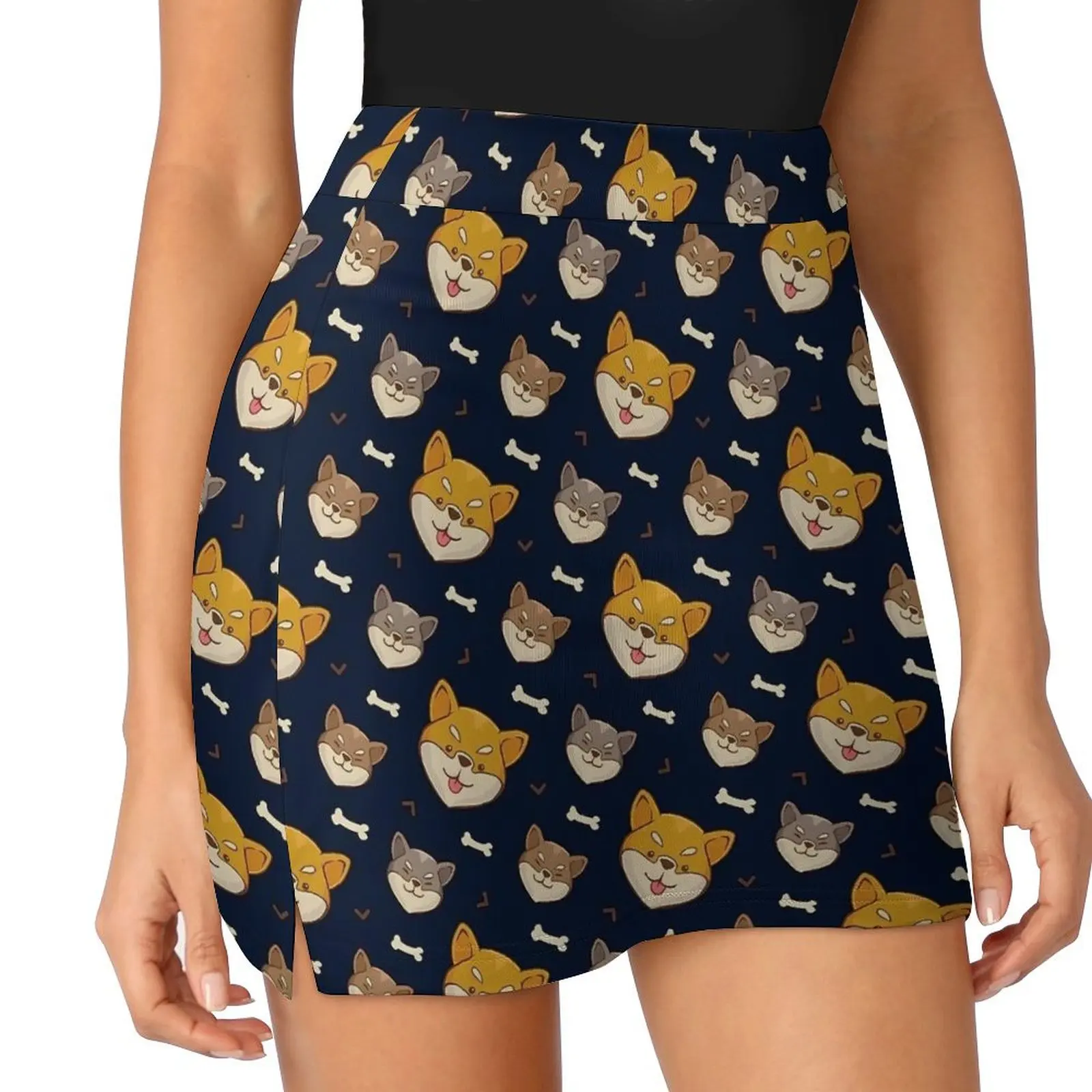 Falda Kawaii Shiba Inu, faldas informales estéticas con bonito perro, minifalda Kawaii para mujer, falda de diseño, ropa de regalo