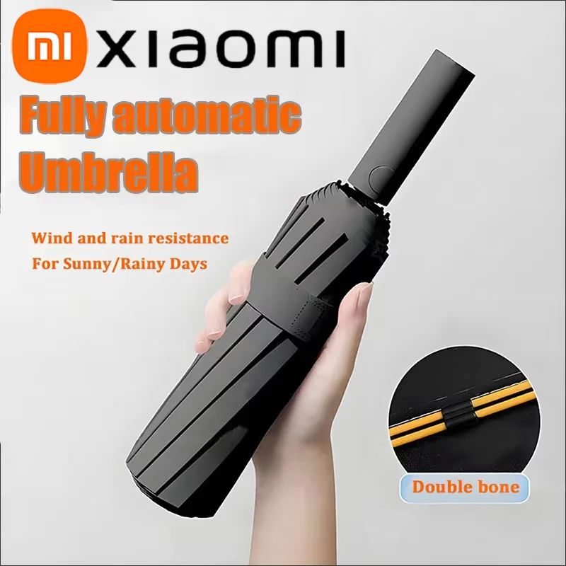 Mini paraguas automático de 24 huesos, 340g, ligero, plegable, grande, protección UV para exteriores, lluvia y viento, sombrilla automática