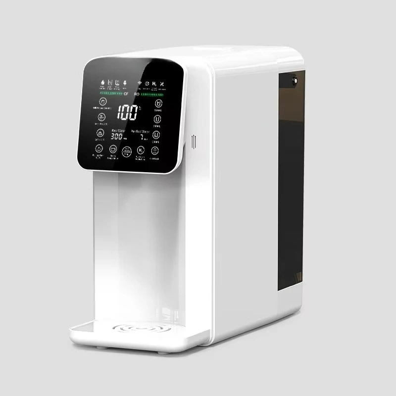 Electric Countertop Hydrogen Water Machine with RO Reverse Osmosis Purifier Heating Function Plastic Housing for Home Use